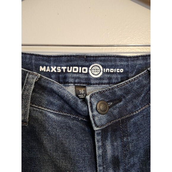Max Studio Womens Jeans Size 16 High Rise Skinny Medium Wash Stretch - Picture 4 of 6